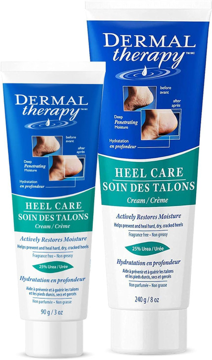 Dermal Therapy Heel Care Cream - Moisturizing Treatment that Repairs and Heals Dry, Rough, Cracked Heels and Feet | 25% Urea and 6% Alpha Hydroxy Aci