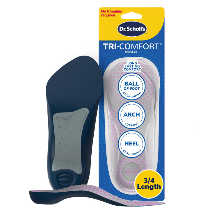 Dr. Scholl's Tri-Comfort Insoles, Women (Size 6-11), 1 Pair, 3/4 Length