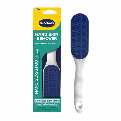 Dr. Scholl's Hard Skin Remover Nano Glass Foot File - Foot Callus Remover, Durable Foot Scrubber, Dead Skin Remover, Hygienic Pedicure Tool, Long Las