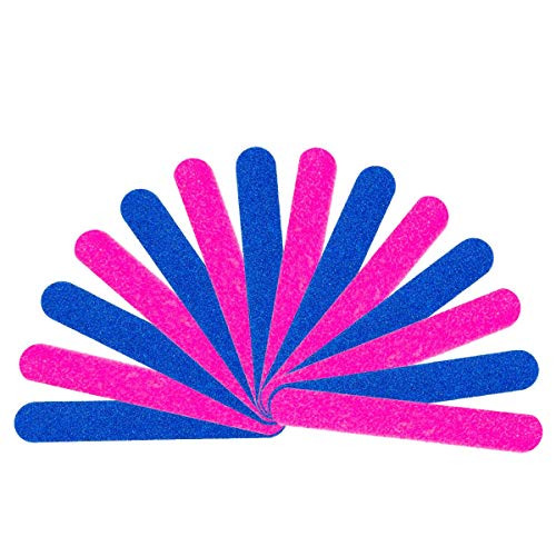 Winstonia 100 Pcs Mini Nail Files Bundle - Double Sided Buffer Disposable Hygiene Manicure Pedicure Tool (100pcs Pink)