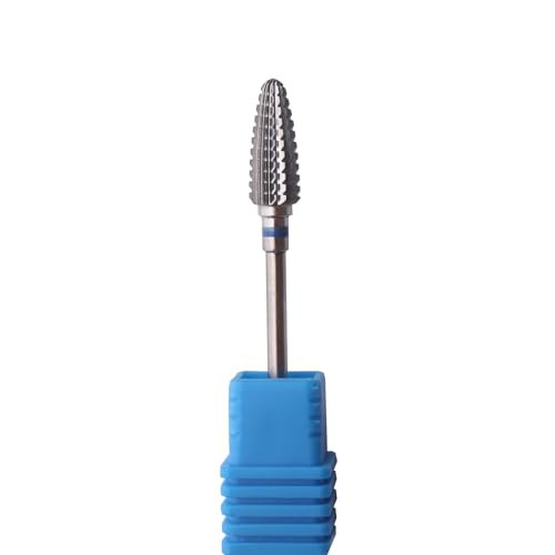 MZCMSL Silver Medium Carbide Nail Bit,Large Cone Carbide Bit for Acrylic Nails or Gel Polish,Professional 3/32 Shank efile Bit