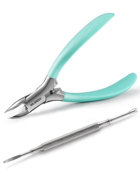 MR.GREEN Nail Clippers for Thick & Ingrown Toenails ,Heavy Duty Professional paronychia Tools with Ingrown Nail File,Stainless Steel Toe nail Clipper