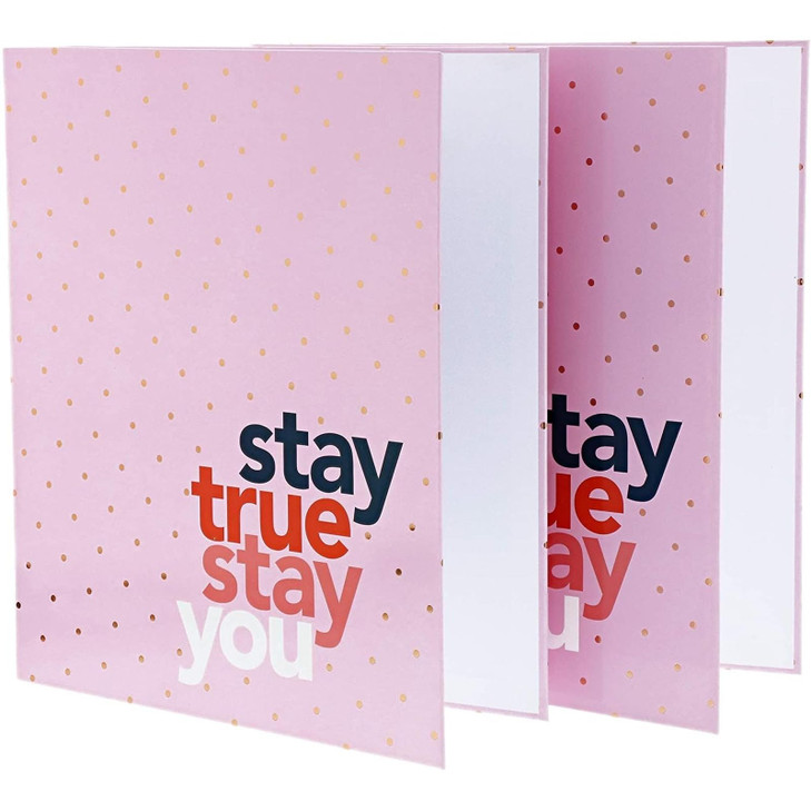 Paper Junkie 3 Ring Binder - 1-Inch, Pink, 2-Pack - Folder Organizer for School & Teacher Supplies