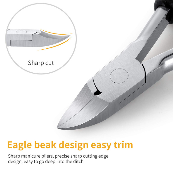 Toenail Clippers, Medical Grade Toe Nail Trimmer, Nail Clippers for Thick Nails or Ingrown Toenail Tool, Stainless Steel Sharp Pedicure Toe Nail Clip
