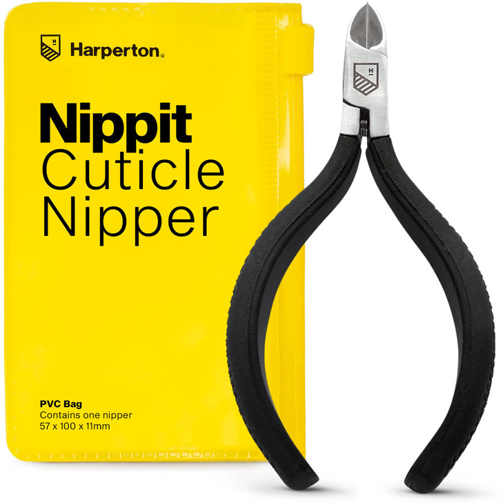 Harperton Cuticle Trimmer - Full Jaw Nipper and Trimmer, Non-Slip Cuticle Nipper Stainless Steel Cutter Fingernails and Toenails