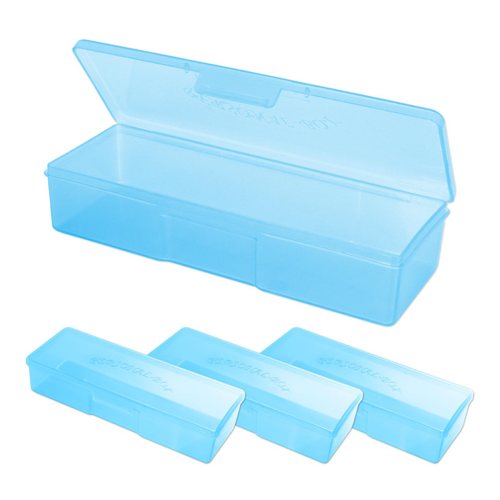 Beauticom Personal Box Storage Case for Professional Manicurist Nails Pedicure (Large Size) (4 Pieces Mix Color, Mix Color: Pink, Blue, Frosted, Purp