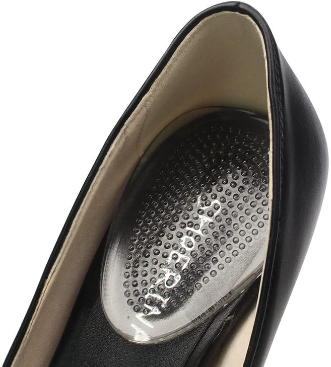 footinsole Shoes Inserts for Heels (4 PCS) - Transparent Massage Gel Cushion Pad (2 Pairs)