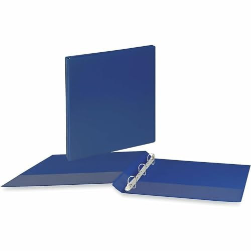 Universal Slant D-Ring View Binder, 3 Rings, 1.5" Capacity, 11 x 8.5, Navy Blue