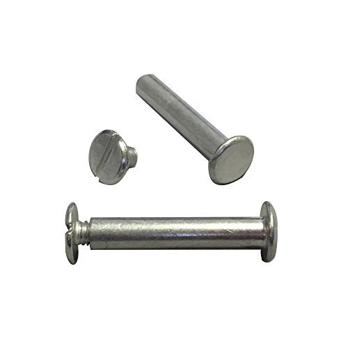 Silver Aluminum Screw Posts/Chicago Post, 100 Pack, 1 1/4-Inch