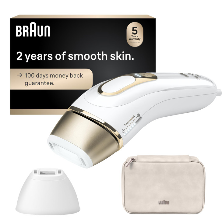 Braun IPL at Home Laser Hair Removal for Women and Men, Silk Expert Pro 5 PL5137 with Venus Swirl Razor, Permanent Visible Hair Reduction in Hair Reg
