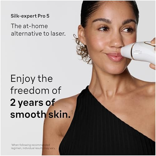 Braun IPL Silk·Expert Pro 5 PL5157 Latest Generation IPL, Permanent Visible Hair Reduction, at-Home Hair Removal System with Soft Pouch and Precision