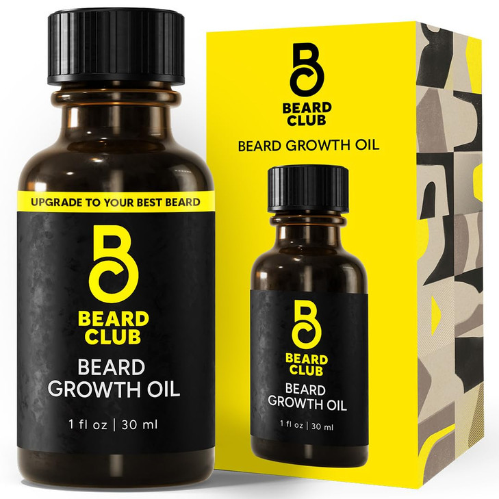 Beard Club - Beard Growth Serum with Natural Castor, Coconut and Avocado to Grow a Thicker, Fuller Beard, Fill in Patches and Stimulate Healthier Fac