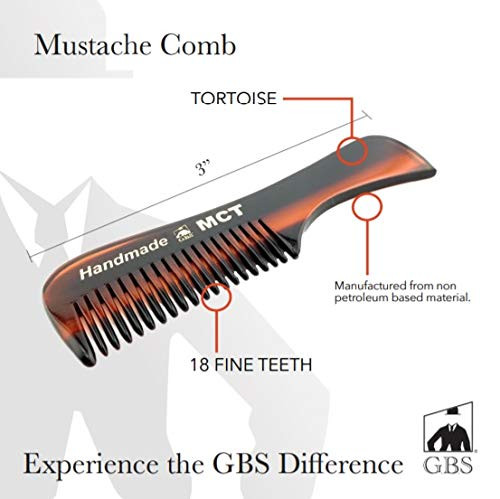 G.B.S Handmade Fine-Toothed Beard Mustache Comb Unbreakable Fine-Toothed hair comb and Moustache