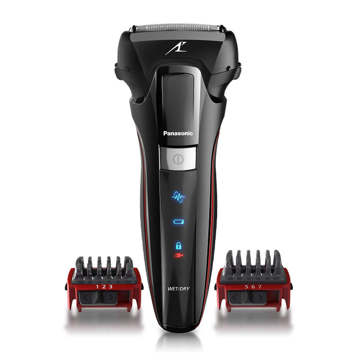 Panasonic Hybrid Wet Dry Shaver, Trimmer & Detailer with Two Adjustable Trim Attachments, Pop-up Precision Detail Trimmer & Shave Sensor Technology,