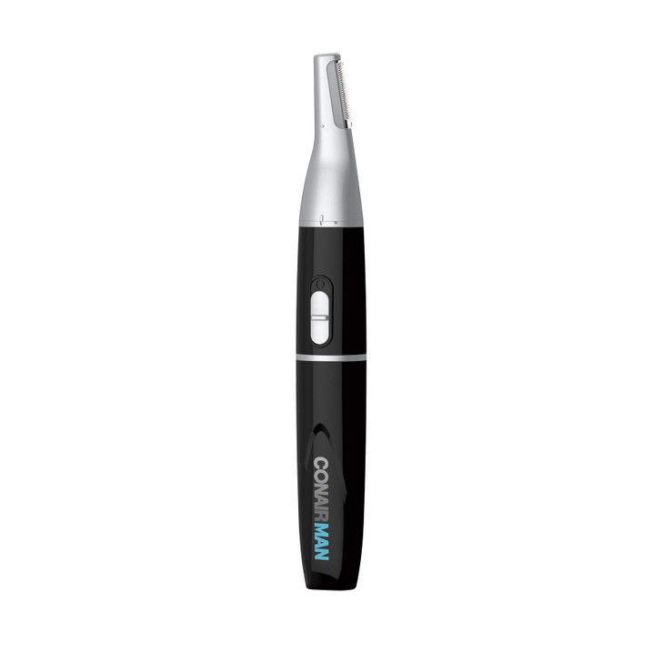 ConairMAN All-in-One Personal Trimmer for Men, for Nose, Ear, Eyebrows and Sideburns Hair Trimmer, 4 piece Men's Grooming Kit, Lithium Battery-Powere