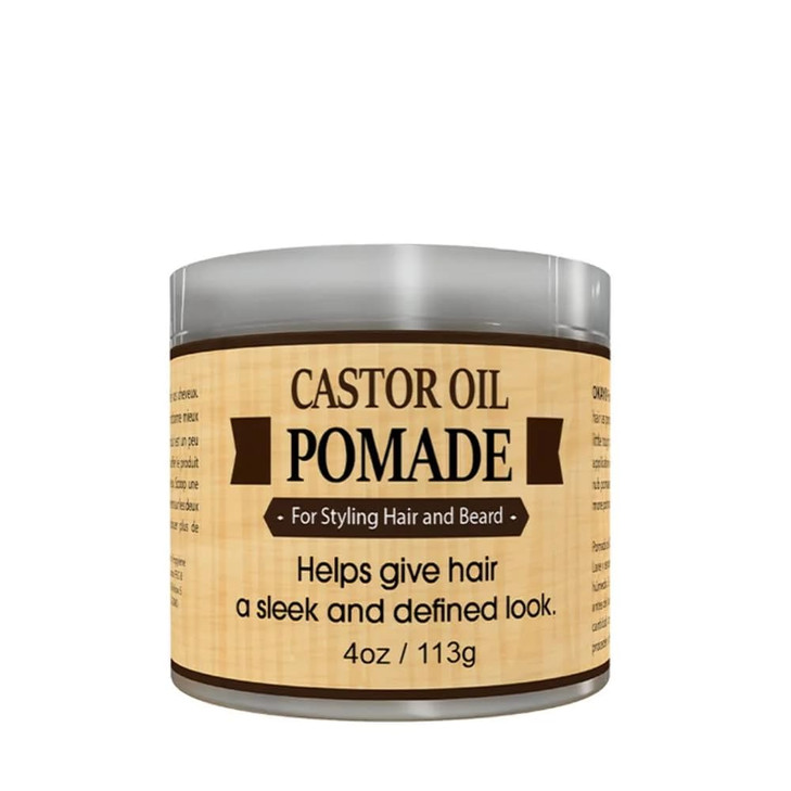 OKAY-MEN Castor Oil Beard and Hair Pomade for Men - Men's Castor Oil Pomade, Supports Beard and Hair Health, Moisturize, Styling - 4 oz (Pack of 1)