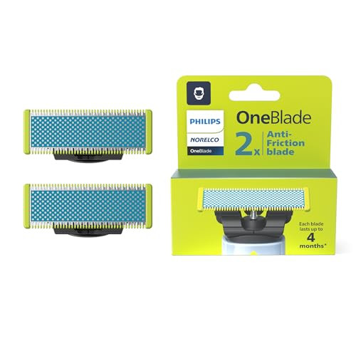 Philips Norelco OneBlade Anti Friction Blade, Genuine Replacement Blade for OneBlade Electric Shaver and Trimmer, Durable Stainless Steel, Trim, Edge