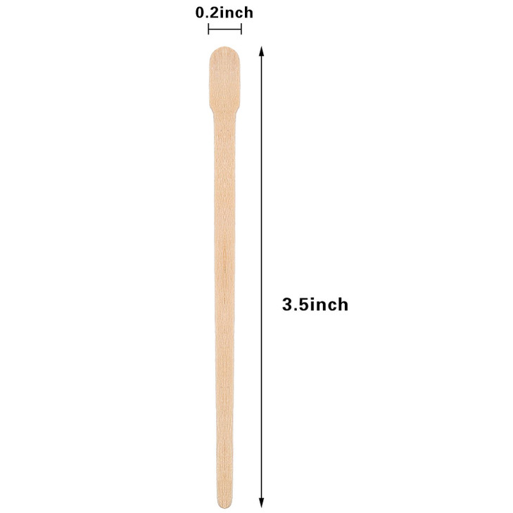 Bememo 500 Pcs Wax Sticks Eyebrow Brow Lip Nose Small Wooden Waxing Applicator Spatula Craft Sticks for Hair Face Legs Removal Spa