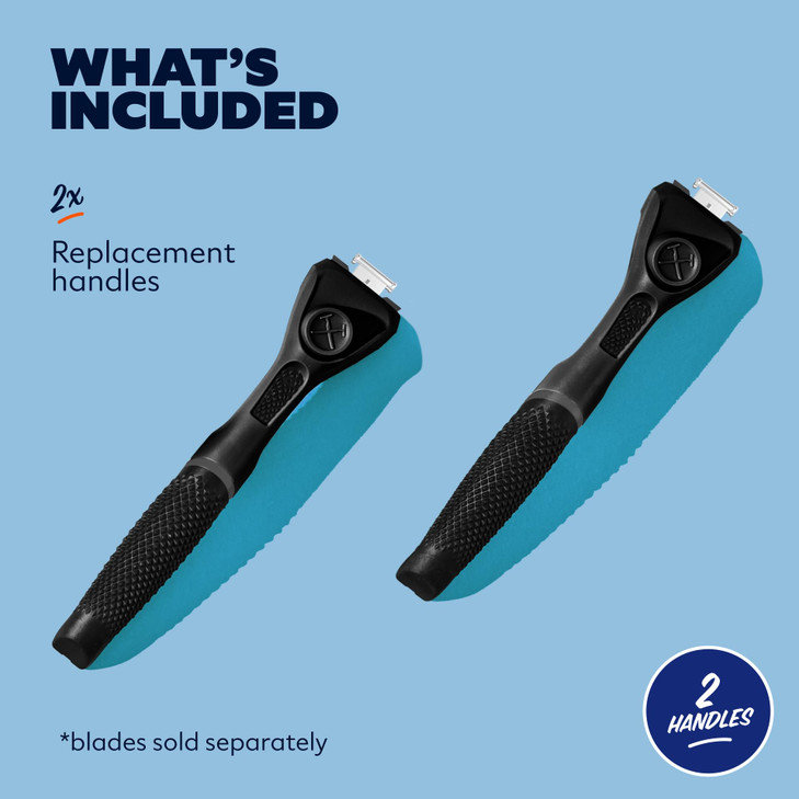 Dollar Shave Club | Razor Handle (2 Pack) Black | Replacement Razor Blade Handles