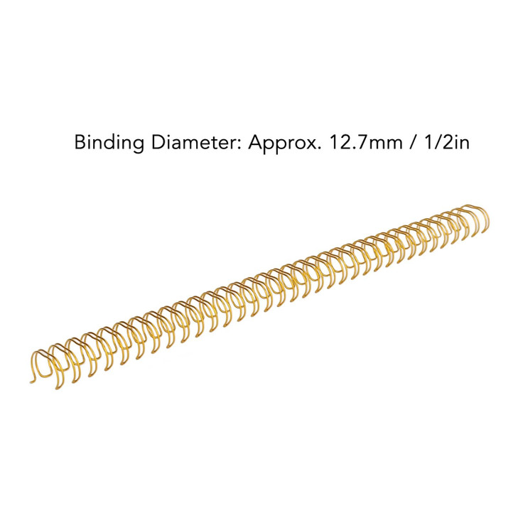 Binding Wire, 100 Pack Double Loop Wire Binding Spines, 34 Holes Double Spiral Binding Ring Coil, Metal Book Cinch Binding Machine Wire, Fit for Scho