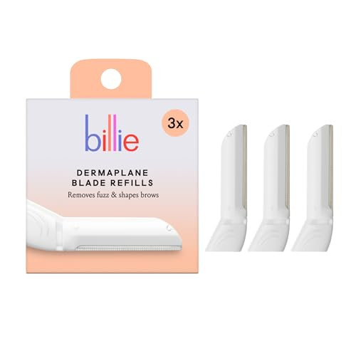 Billie - Dermaplane Refill Blades - Stainless Steel Blades with Safety Micro-guards - Nickel-free - Gently Exfoliates Skin - 3 count