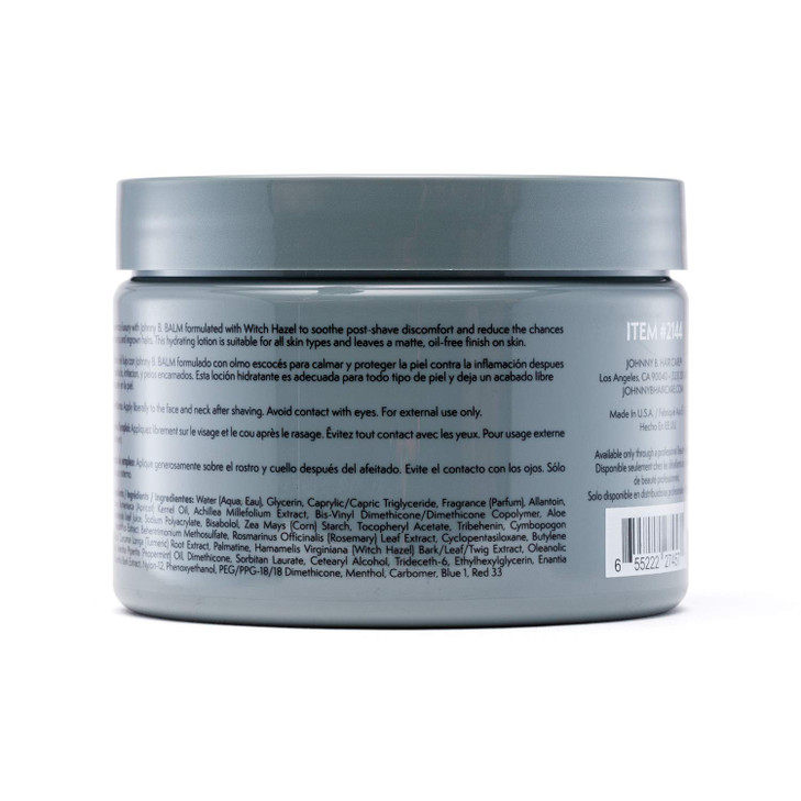 JOHNNY B. Professional Balm After Shave, All-Natural and Hyrdating 12 Ounces