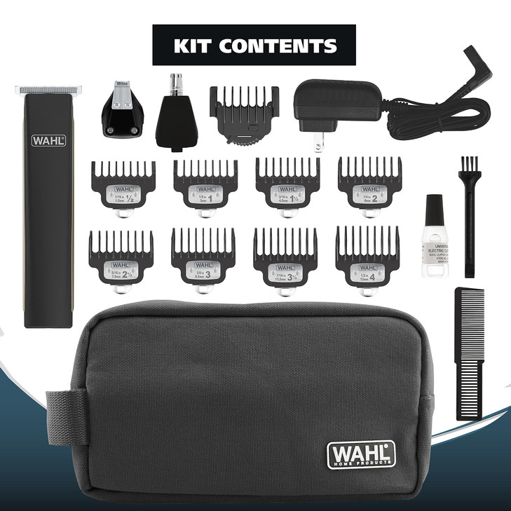 Wahl USA Rechargeable Lithium Ion 2.0 Beard Trimmer for Men - Facial Hair Trimmer with Precision T Blade for Grooming, Detailing Head, Light Touch Up