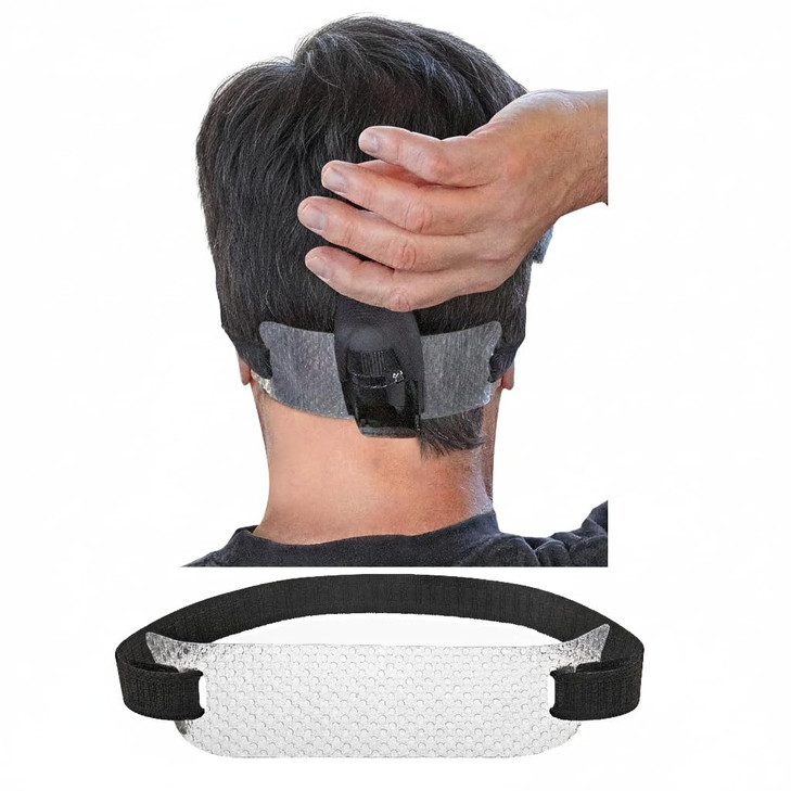 Quality Time Neck Hair Guide - A Neckline Template for Shaving and Keeping a Clean and Straight Neck Hairline: A Stencil for Neckline Haircuts, Do-it