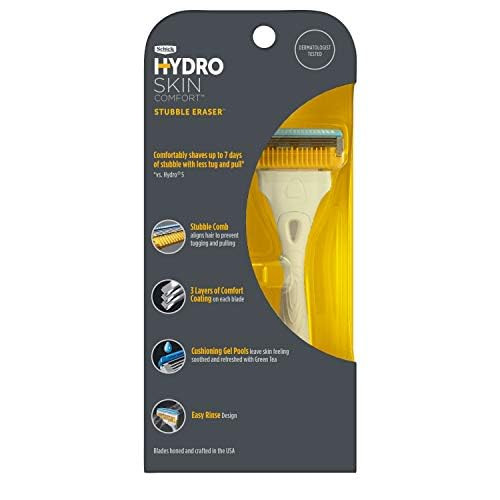 Schick Hydro Stubble Eraser Razor with 2 Razor Refill Blades