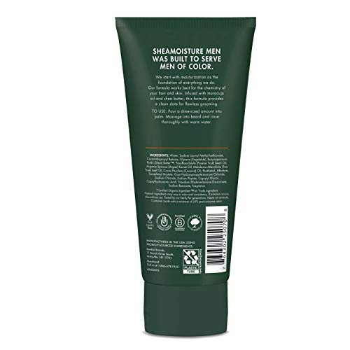 SheaMoisture Beard Wash for a Full Beard Maracuja Oil & Shea Butter to Deep Clean and Refresh Beards 6 oz