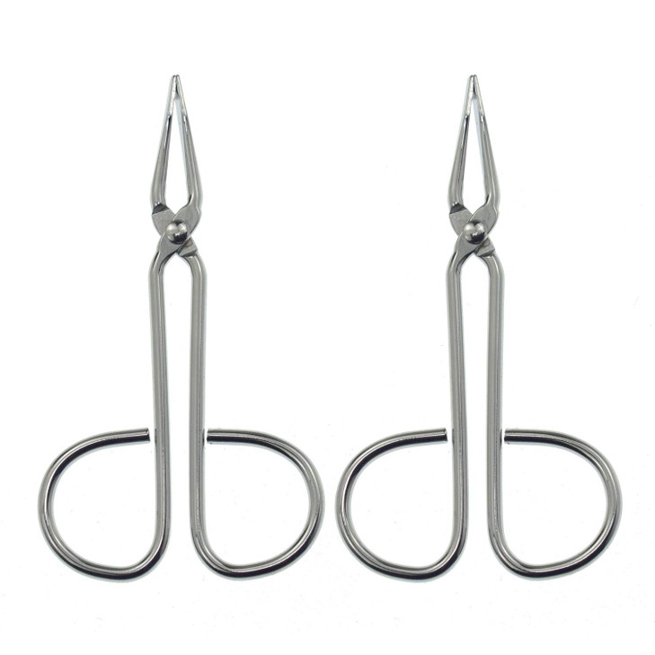 Motanar (2 Pack) Scissors Shaped Eyebrow Tweezers Clip - Flat Tip Tweezers Hair Plucker for Hair and Eyebrows Personal Care Multicolor (Silver & Stra