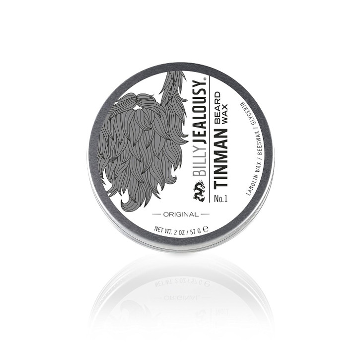 Billy Jealousy Tinman Beard Wax with Light Hold & Matte Finish, Nourishing Beard Care Product Formulated with Natural Beeswax & Glycerin for Soft, Ta