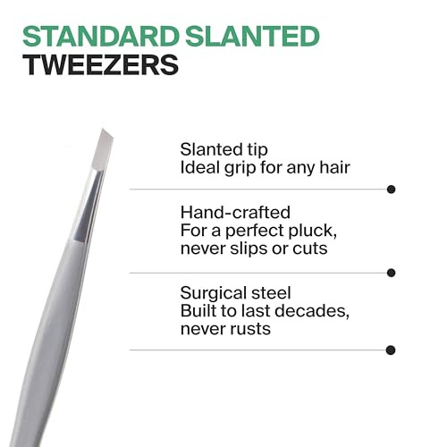 GERMANIKURE Slanted Tweezers in Leather Case - Made in Solingen Germany