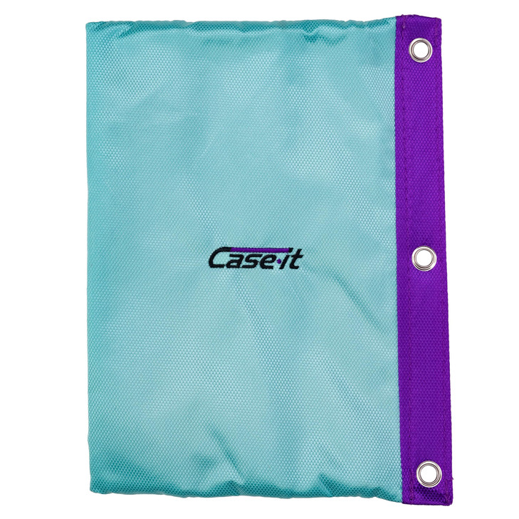 Case-It 6 Pack Tri-Zip, Zipper Pencil Pouches Bulk, Durable in binder Pencil Bags, Pencil Case for Office Supplies Travel Cosmetics Accessories in 5