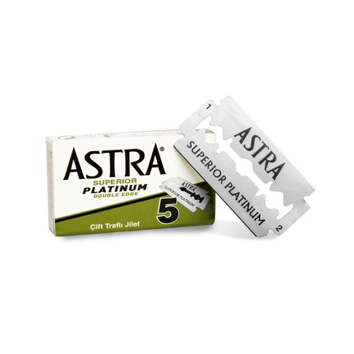 Astra Superior Platinum Double Edge Shaving Razor Blades 200 pcs Barber Favored