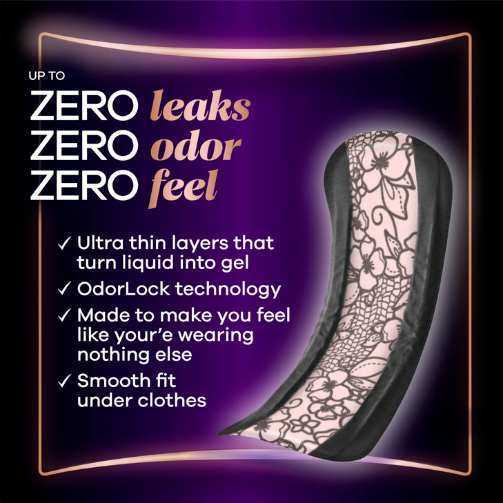 Always Discreet Boutique Incontinence Pads, for Bladder Leaks, Moderate Absorbency, Regular Length, 144 Count (3 Packs of 48)