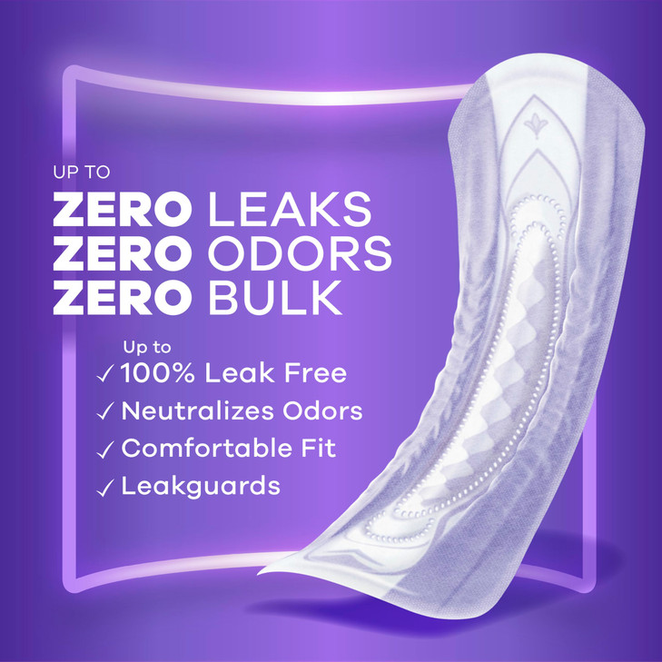 Always Discreet Adult Incontinence Pads for Women, Extra Heavy Absorbency, Long Length, Postpartum Pads, 45 Count