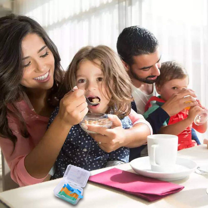 FAMILIFE Floss Picks, 120 Pcs Kid's Dental Floss Cleaner Without Fluoride, Tooth Pick Flossers with 4 Travel Handy Cases, Helps to Fight Tooth Decay