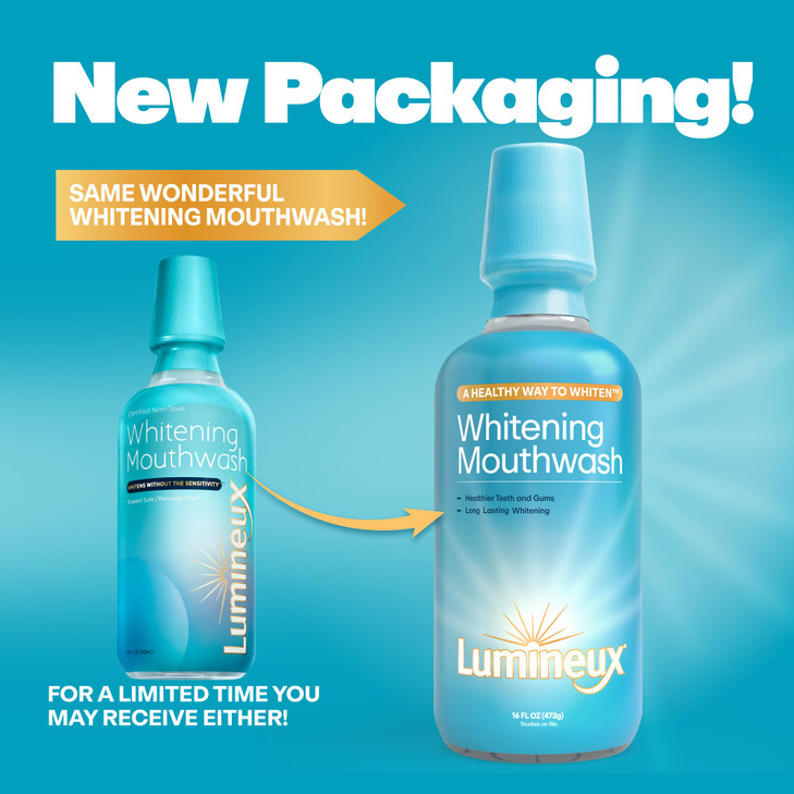 Lumineux Teeth Whitening Mouthwash 16 Oz. - Peroxide Free - Whitening Without The Sensitivity - NO Alcohol, Fluoride & SLS Free