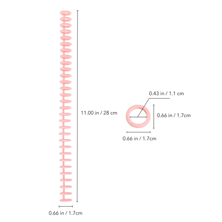 Tofficu Comb Binding Spines: 12Pcs Assorted Color Plastic Spiral Binding Coils, 30 Rings, Loose Leaf Binder Rings for Office Teacher Student Document