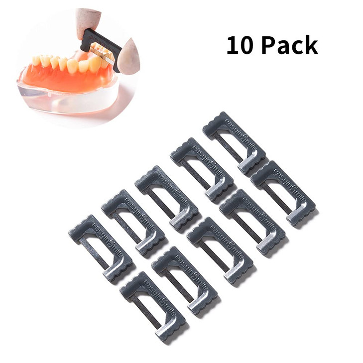 Easyinsmile Dental IPR Strip System 10Pcs Orthodontic Interproximal Reduction Enamel Kits (Black)