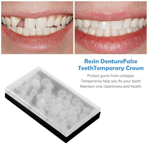 Dental Temporary Crowns Teeth Kit: Posterior Teeth Dental Temporary Crown Veneers Materials for Missing or Broken Tooth