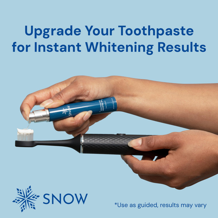 Snow Teeth Whitening Gel - Add to Toothpaste for a Whiter Smile - Vegan Hydrogen Peroxide Gel with Xylitol for Tooth Stain Removal and Brightening -