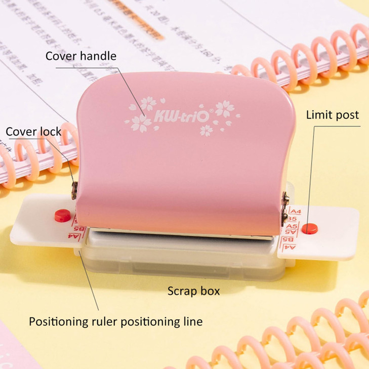 Vvikizy 99H9 Hole Puncher 26 loch locher b5 Pink Small Multi Hole Punch, 26Hole 30Hole 20Hole Paper A4 B5 A5 Looseleaf Manual Punching Machine 30 loc