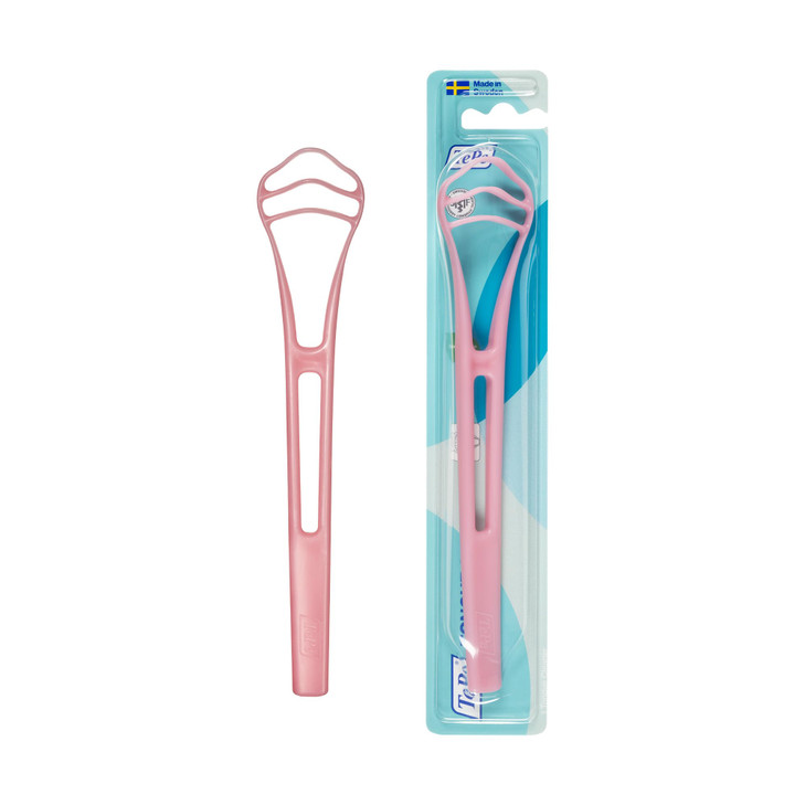 TePe Good Tongue Cleaner, Bioplastic Tongue Cleaner for Adults and Kids, 1 Plastic Scraper