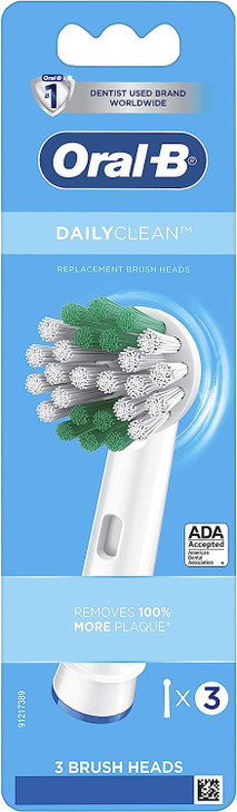 Oral-B Daily Clean Replacement Brush Heads for an Oral-B Electric Toothbrush, Pack of 3