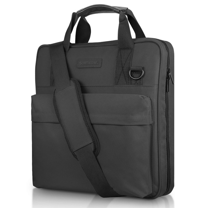 SortieOwl Zipper Binder 3 Ring 2 Inch with Shoulder Strap & Handle - Multi-Pocket School Binder Organizer for Middle School & Office - Holds 500 Shee