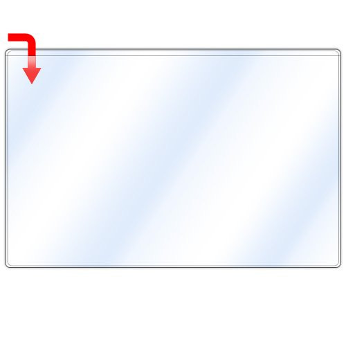 StoreSMART - Peel & Stick Pocket - 6" x 9 1/2" Open Long Side - 10-Pack - Clear Vinyl Plastic - STB109L-10
