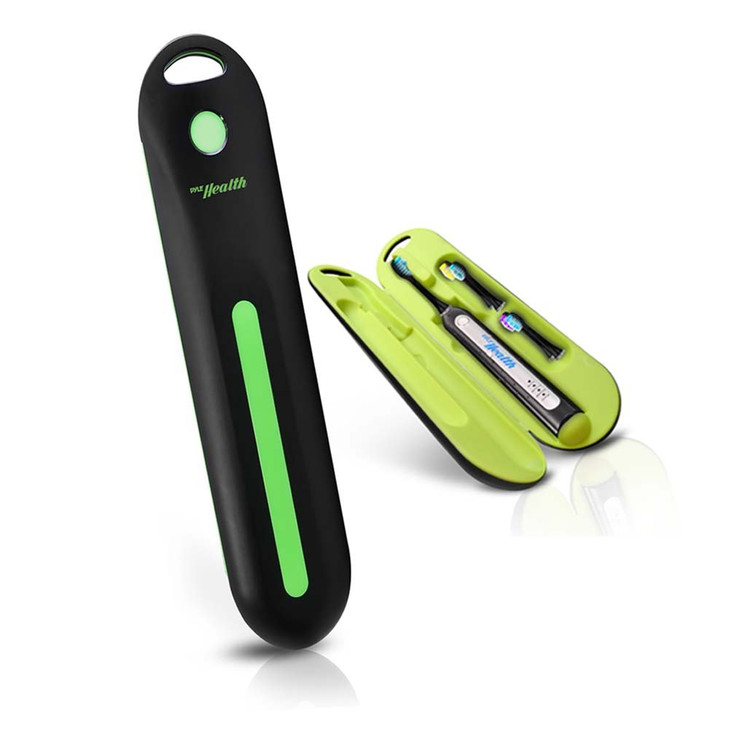 Pyle Electric Toothbrush Travel Charger Case - Compact USB Port Compatible Oral Care Brush Charging Holder Holds Replacement Brush Head, Mini Toothpa