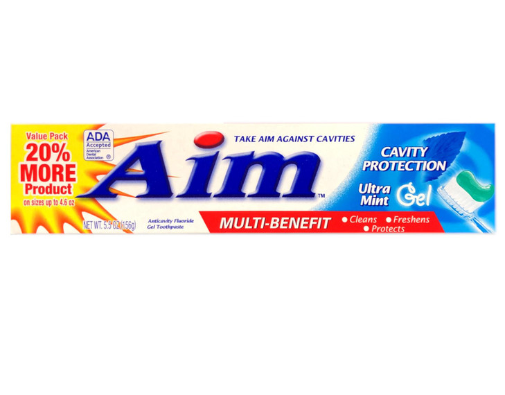 Aim Cavity Protection Anticavity Fluoride Toothpaste Ultra Mint, 5.5 OZ